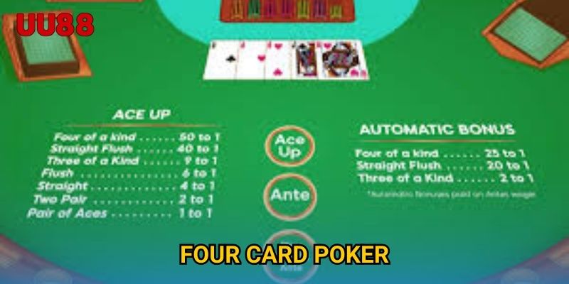 Four Card Poker UU88 Đỉnh Cao Trải Nghiệm Poker Bốn Lá Độc Đáo