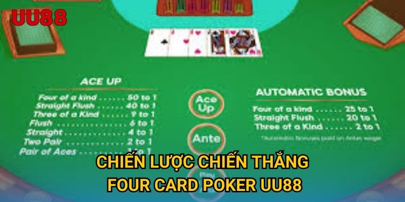 Chiến lược chiến thắng Four Card Poker UU88
